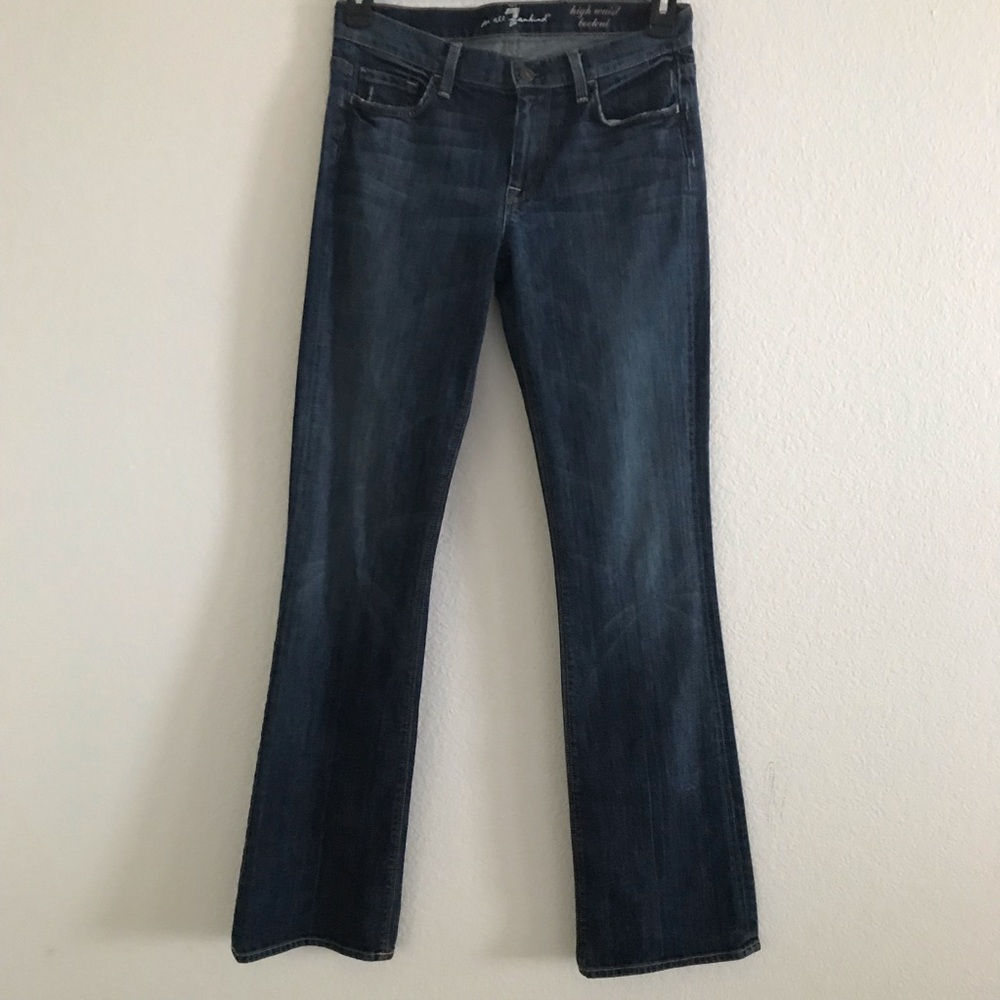 FOR All 7 MANKIND JEANS HIGH WAIST BOOTCUT 28